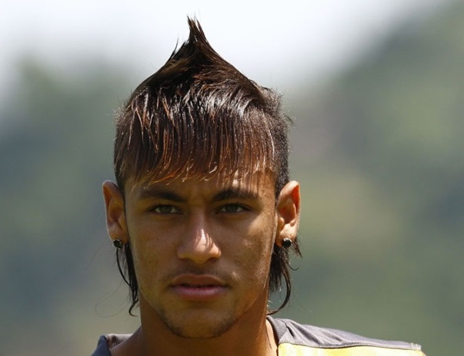 Neymar layered hair and mohawk hairstyle