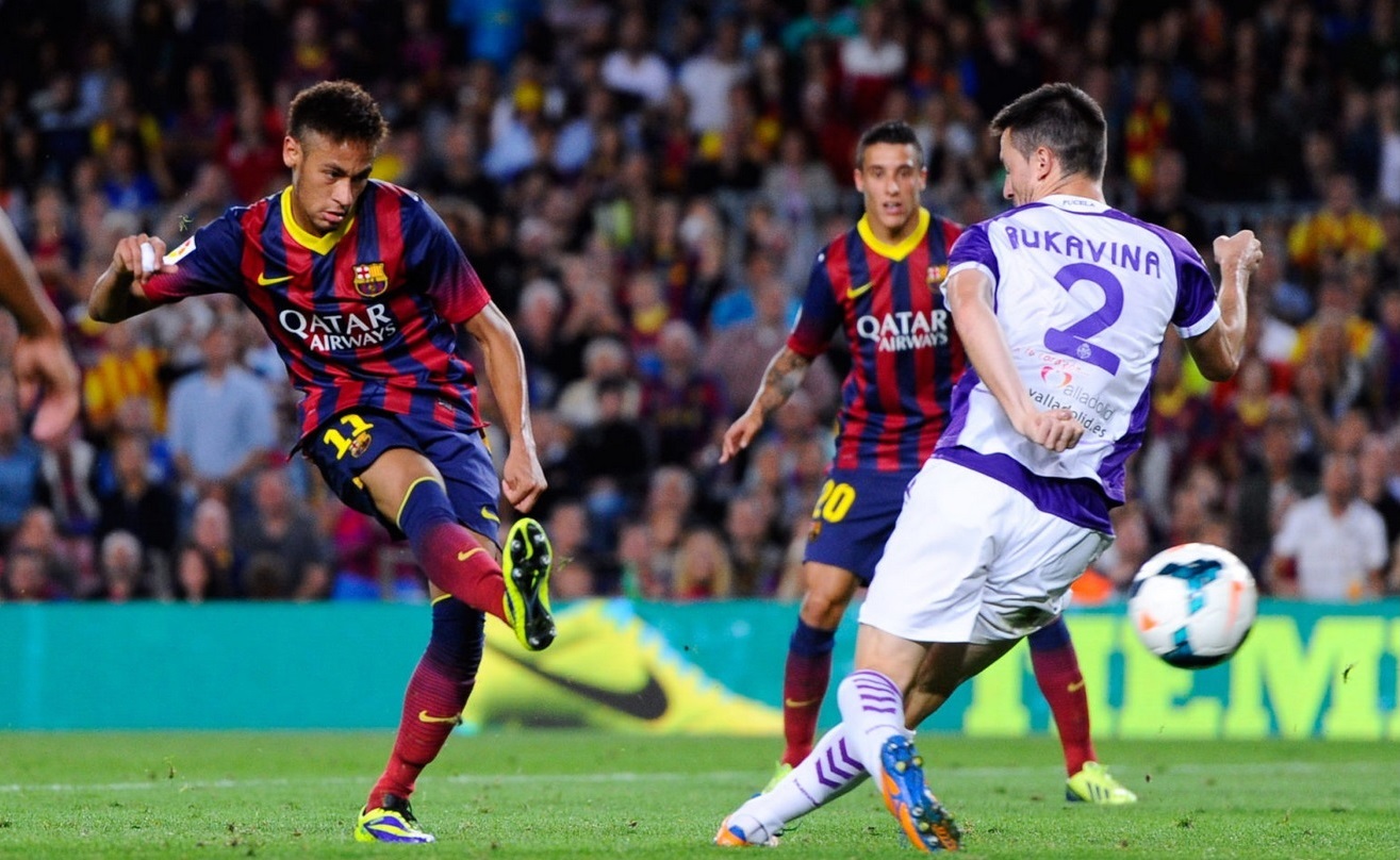 Neymar goal in Barcelona 4-1 Valladolid