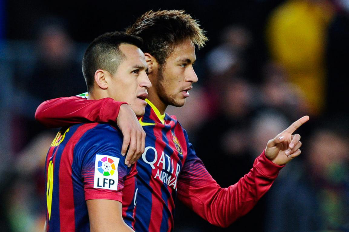 Alexis Sanchez and Neymar, best friends in Barcelona, 2013-2014