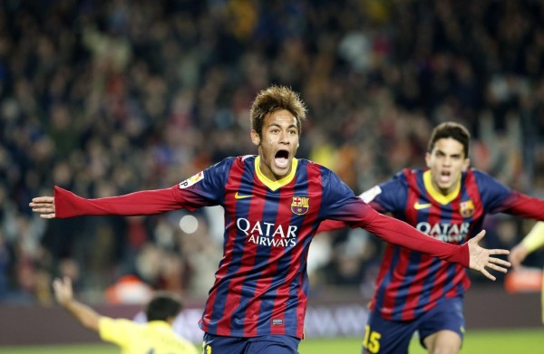 Neymar's joy after delivering the win to Barcelona