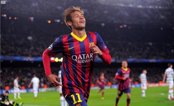 Neymar running free in Barcelona