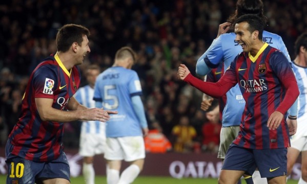 Barcelona 3-0 Malaga: Back to the top of the league