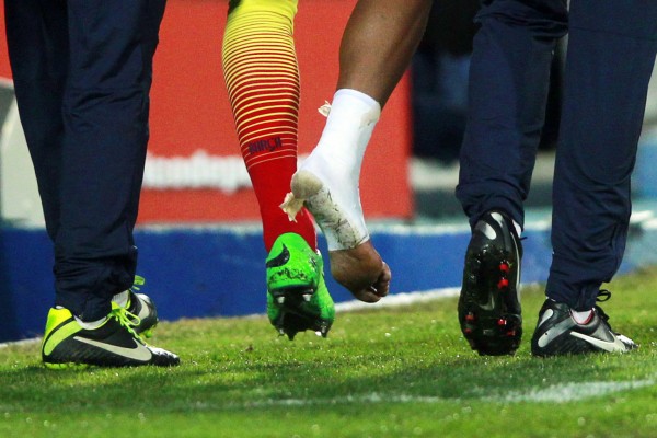 Neymar ankle injury in 2014
