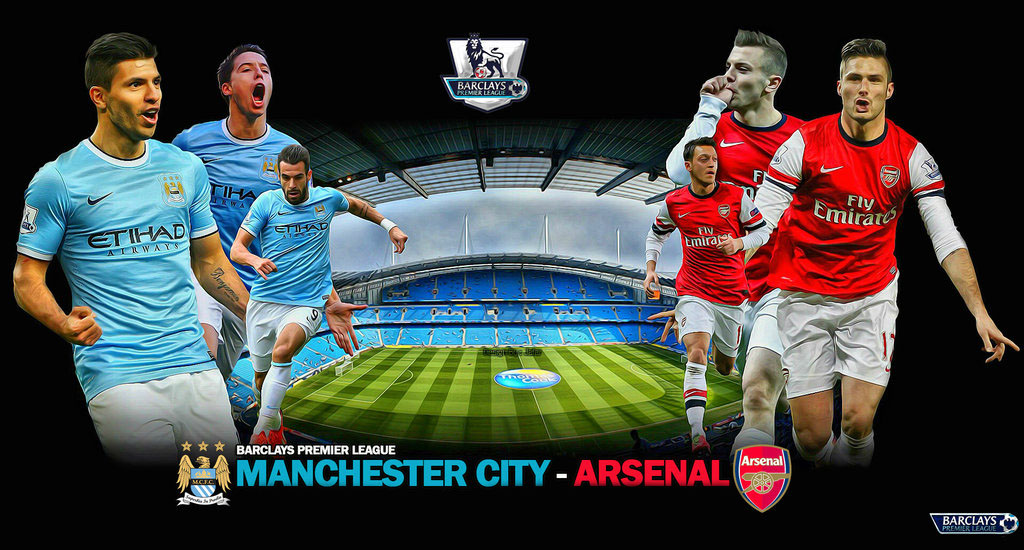 Manchester City vs Arsenal match flyer