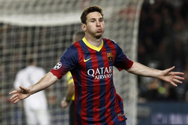 Lionel Messi in great form in the Champions League 2013-2014