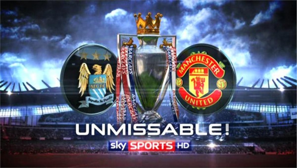 Unmissable Sky Sports poster - Manchester City vs Manchester United