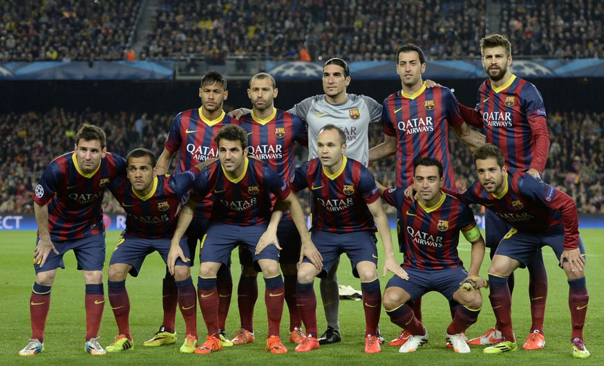 Barcelona line-up vs Atletico Madrid, in the UEFA Champions League quarter-finals