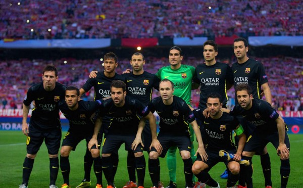 FC Barcelona line-up vs Atletico Madrid