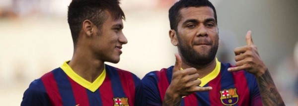 Neymar and Daniel Alves best friends in FC Barcelona