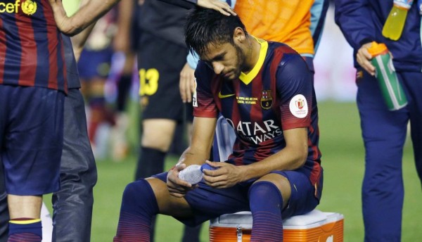 Neymar sad about his injury