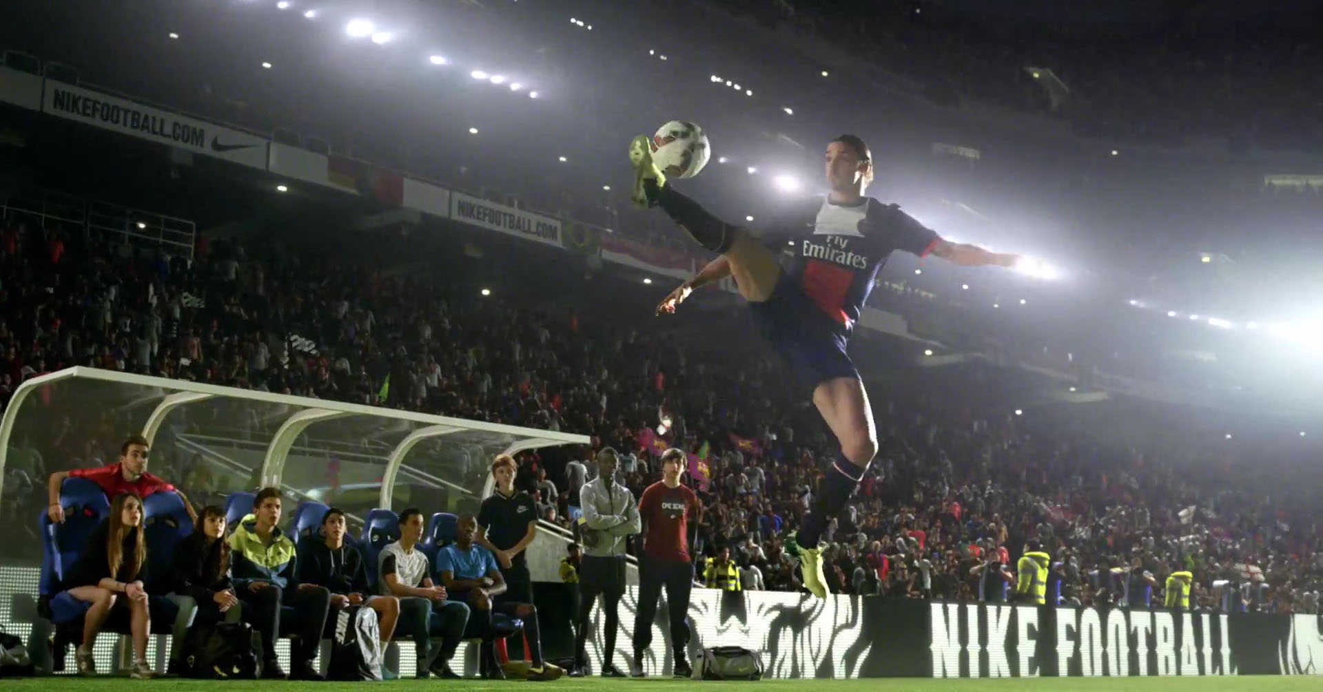 Zlatan Ibrahimovic ball control in the new Nike video ad