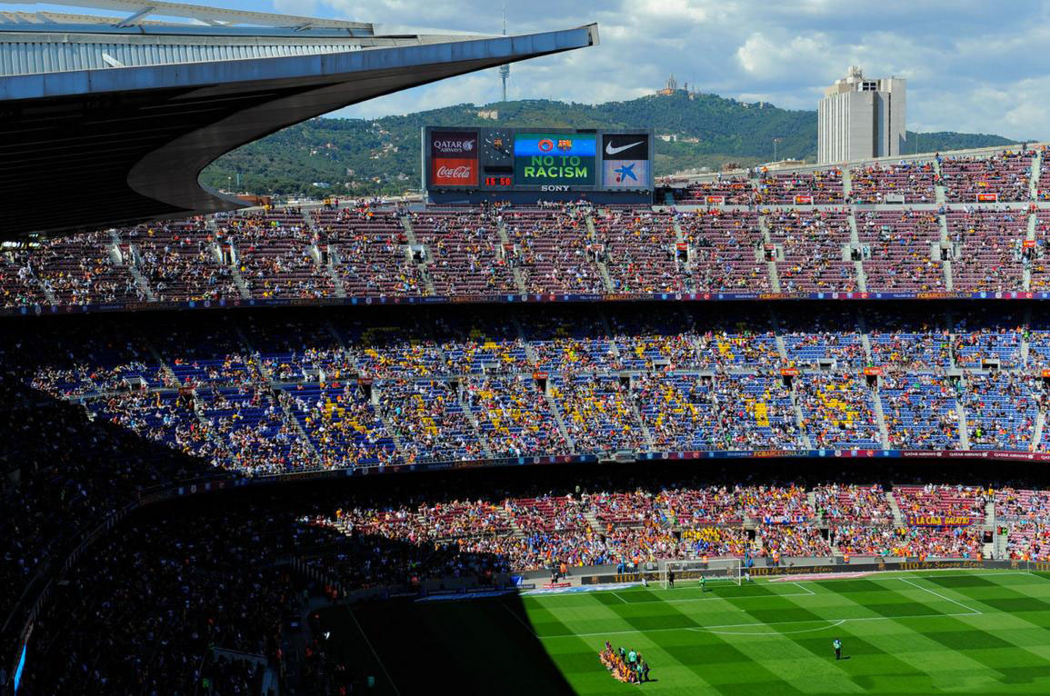 The Camp Nou top roof view