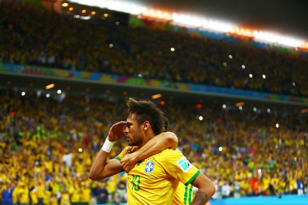 Neymar in Brazil's National Team, in the World Cup 2014