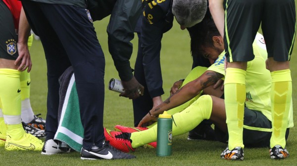 Neymar injury ahead of the World Cup 2014
