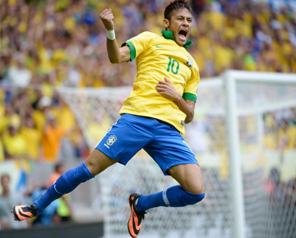 Neymar Jr in Brazil's 2014 FIFA World Cup