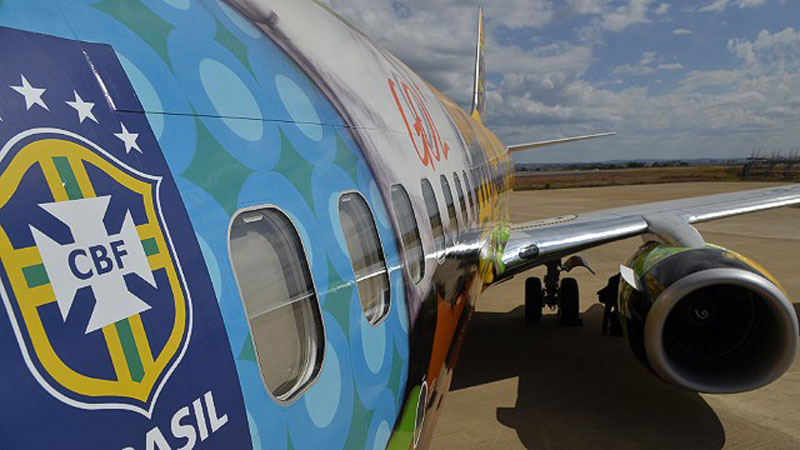 Side view from the Boeing 737 for the Brazil World Cup