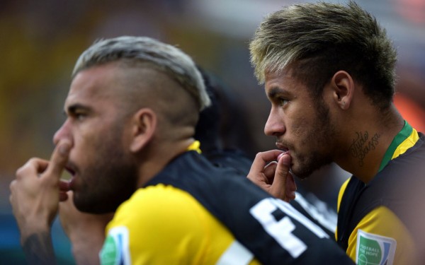 Neymar apprehensive look in Brazil vs Netherlands, in the World Cup 2014