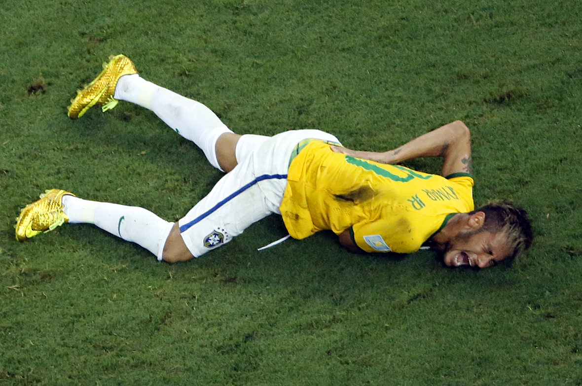 Neymar injury in the FIFA World Cup 2014
