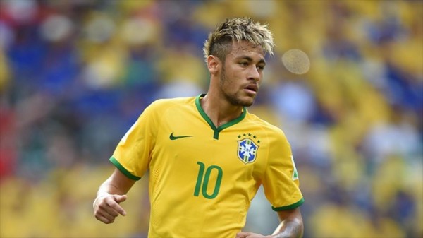 Neymar wearing Brazil's jersey number 10