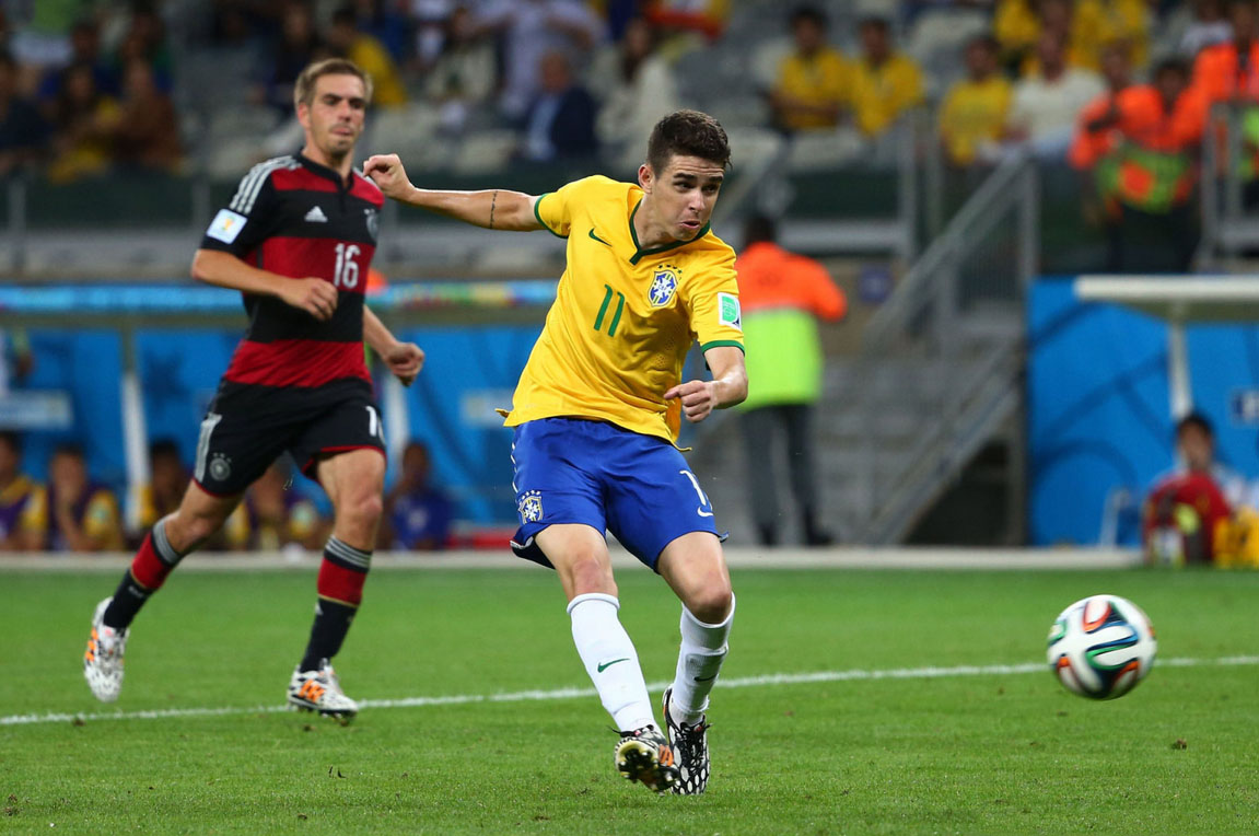 Óscar goal in Brazil 1-7 Germany