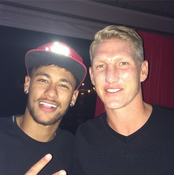 Neymar and Bastian Schweinsteiger in Ibiza