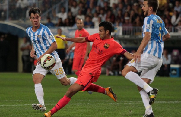 Pedro in Malaga vs Barcelona