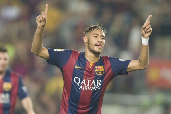 Neymar Jr celebrating goal for Barcelona