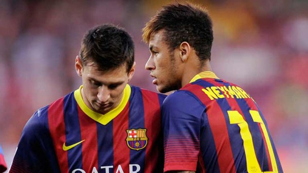 Lionel Messi and Neymar Jr in FC Barcelona