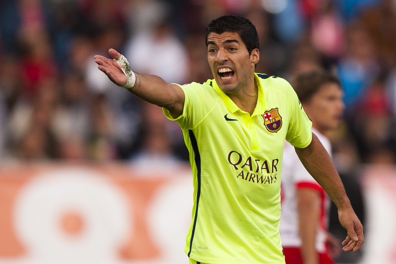 Luis Suarez playing for FC Barcelona