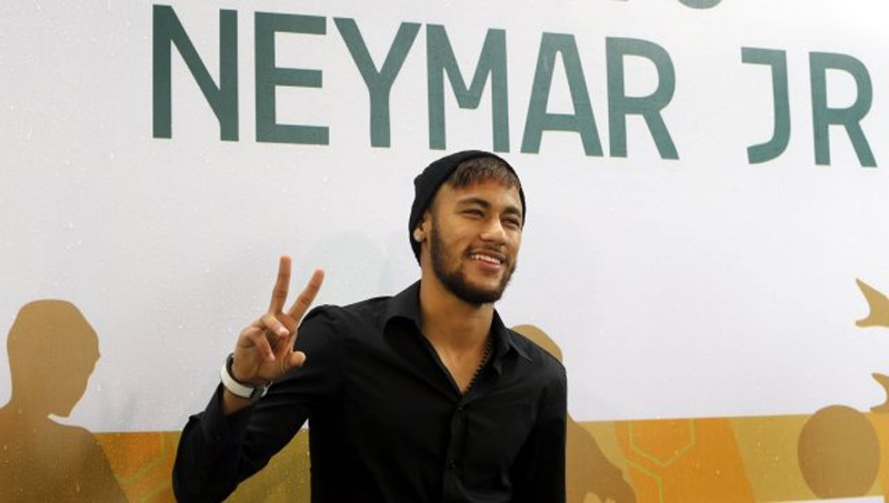 Neymar Jr in a public event for his own foundation