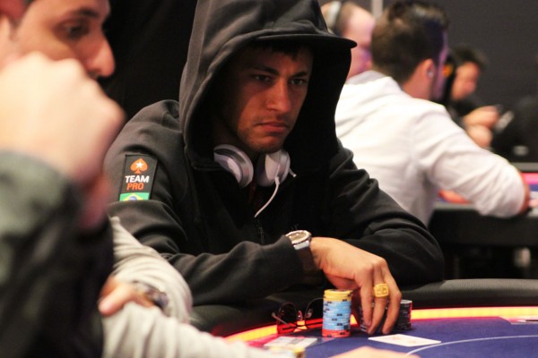 Neymar playing a poker tournament