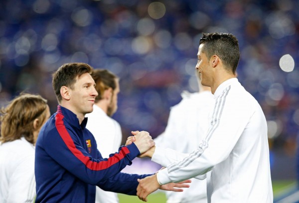 Lionel Messi and Cristiano Ronaldo friends in El Clasico between Barcelona and Real Madrid in 2016