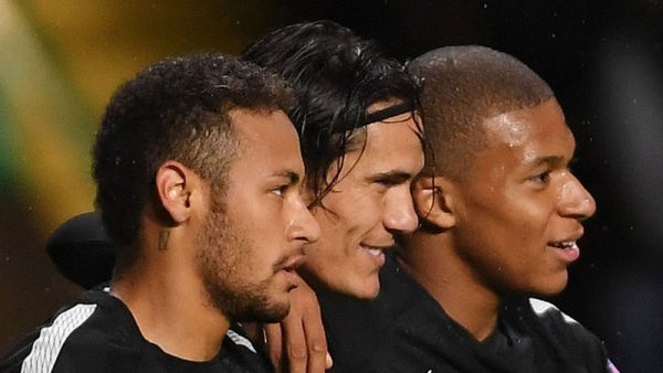 Neymar, Cavani and Mbappé in PSG in 2017