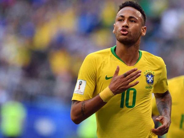 Neymar with Brazil's number 10 jersey