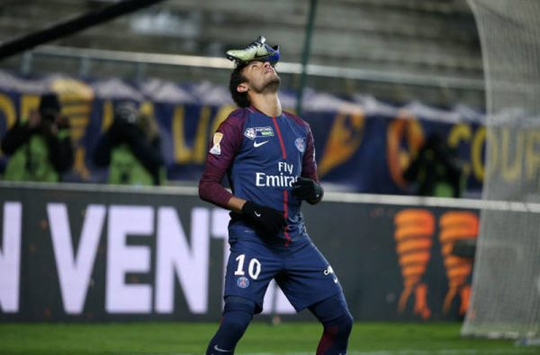 Neymar showing off his balancing skills