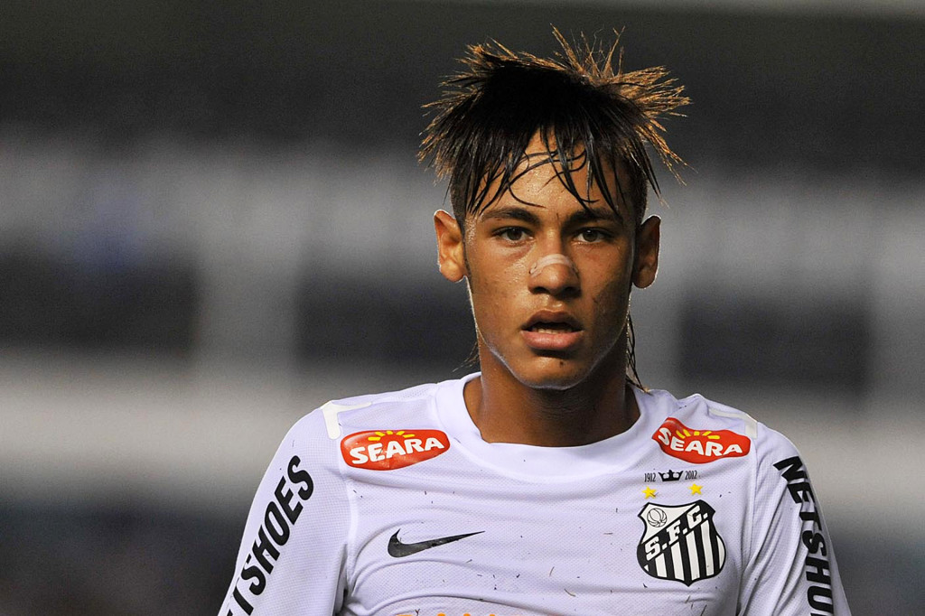 Neymar with 17 years old, in Santos FC