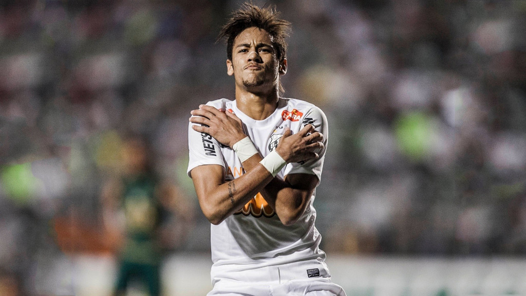 Neymar goal celebration wallpaper in Santos