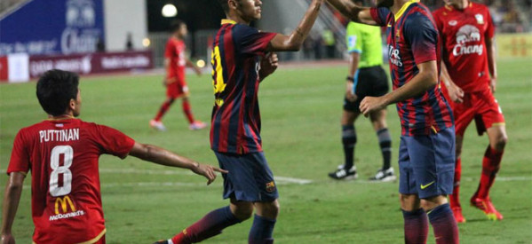 Thailand 1-7 Barcelona: Neymar gets his first goal for Barça Thailand 1-7 Barcelona: Neymar gets his first goal for Barça