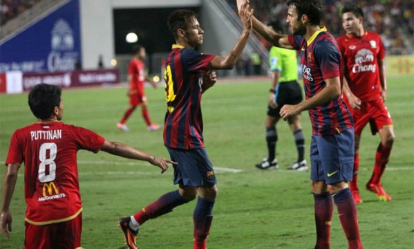 Thailand 1-7 Barcelona: Neymar gets his first goal for Barça Thailand 1-7 Barcelona: Neymar gets his first goal for Barça
