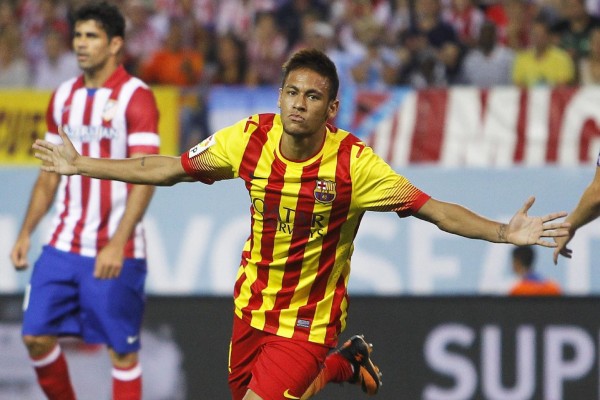 Neymar first goal celebration for Barcelona vs Atletico Madrid