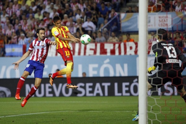 Neymar header goal in Atletico Madrid 1-1 Barcelona
