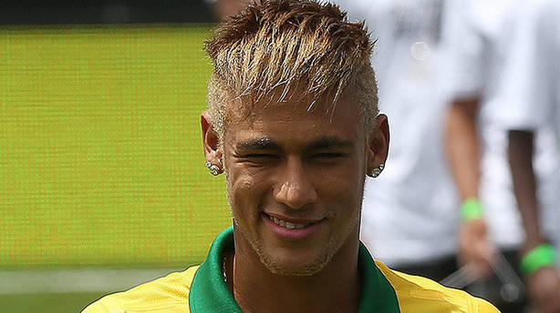 Neymar blonde look and blonde hair