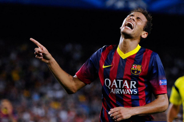 Neymar crying in Barcelona 2013-2014