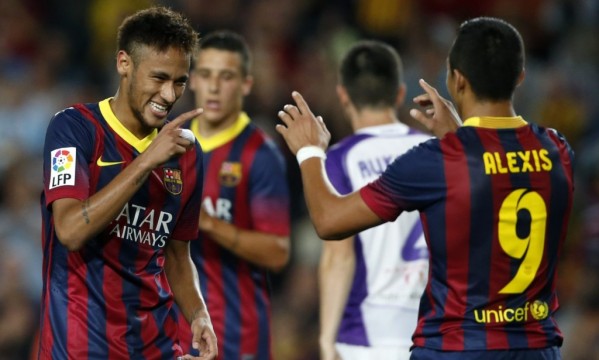 Barcelona 4-1 Valladolid: Neymar and Alexis Sanchez keep the party going Barcelona 4-1 Valladolid: Neymar and Alexis Sanchez keep the party going