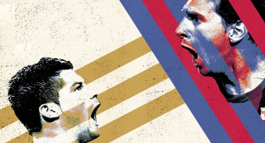 Ronaldo vs Messi face to face wallpaper