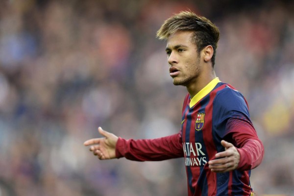 Neymar asking for explanations, in Barcelona 2013-2014