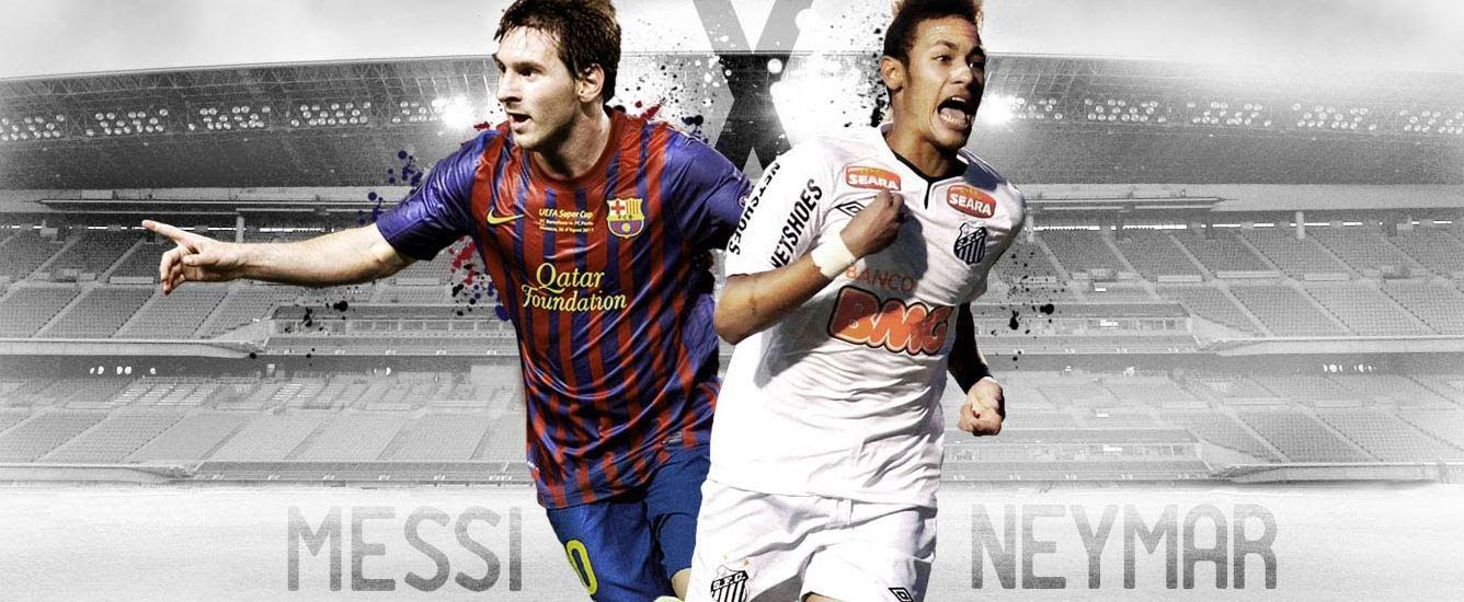 Neymar and Messi wallpaper - Barcelona vs Santos