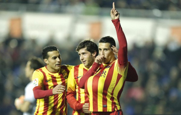 Cristian Tello hat-trick for Barcelona