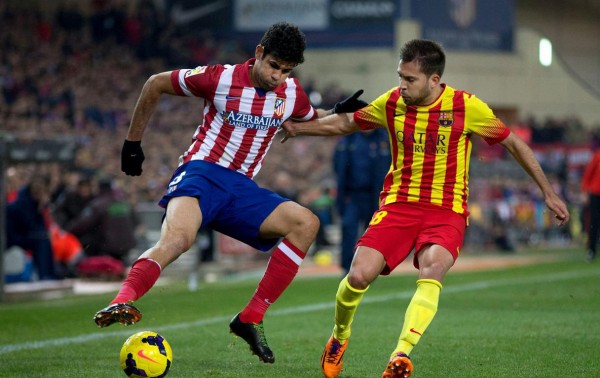 Diego Costa vs Jordi Alba, in Atletico Madrid 0-0 Barcelona
