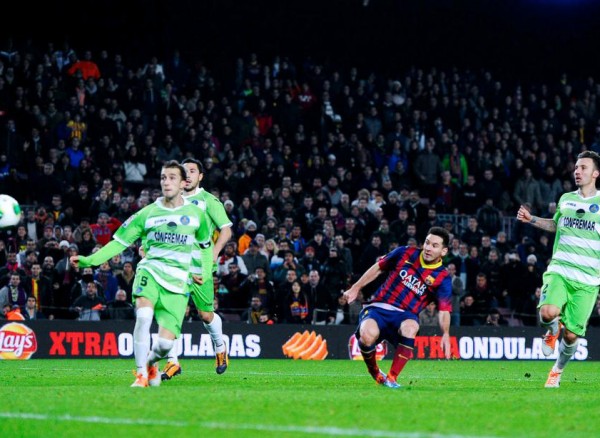 Lionel Messi goal, in Barcelona 4-0 Getafe, for the Copa del Rey 2014